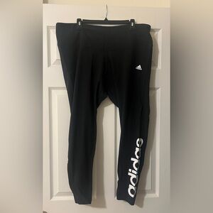 Adidas Black Leggings Athletic Stretch Fit